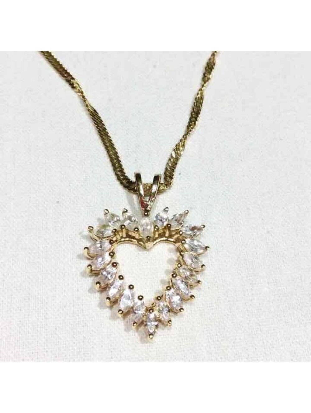 HEART PENDANT GOLD PLATED STERL NECKLACE